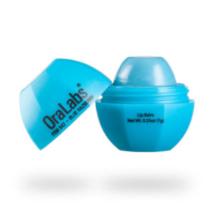blue razberry 842r rvo lip balm with custom logo open